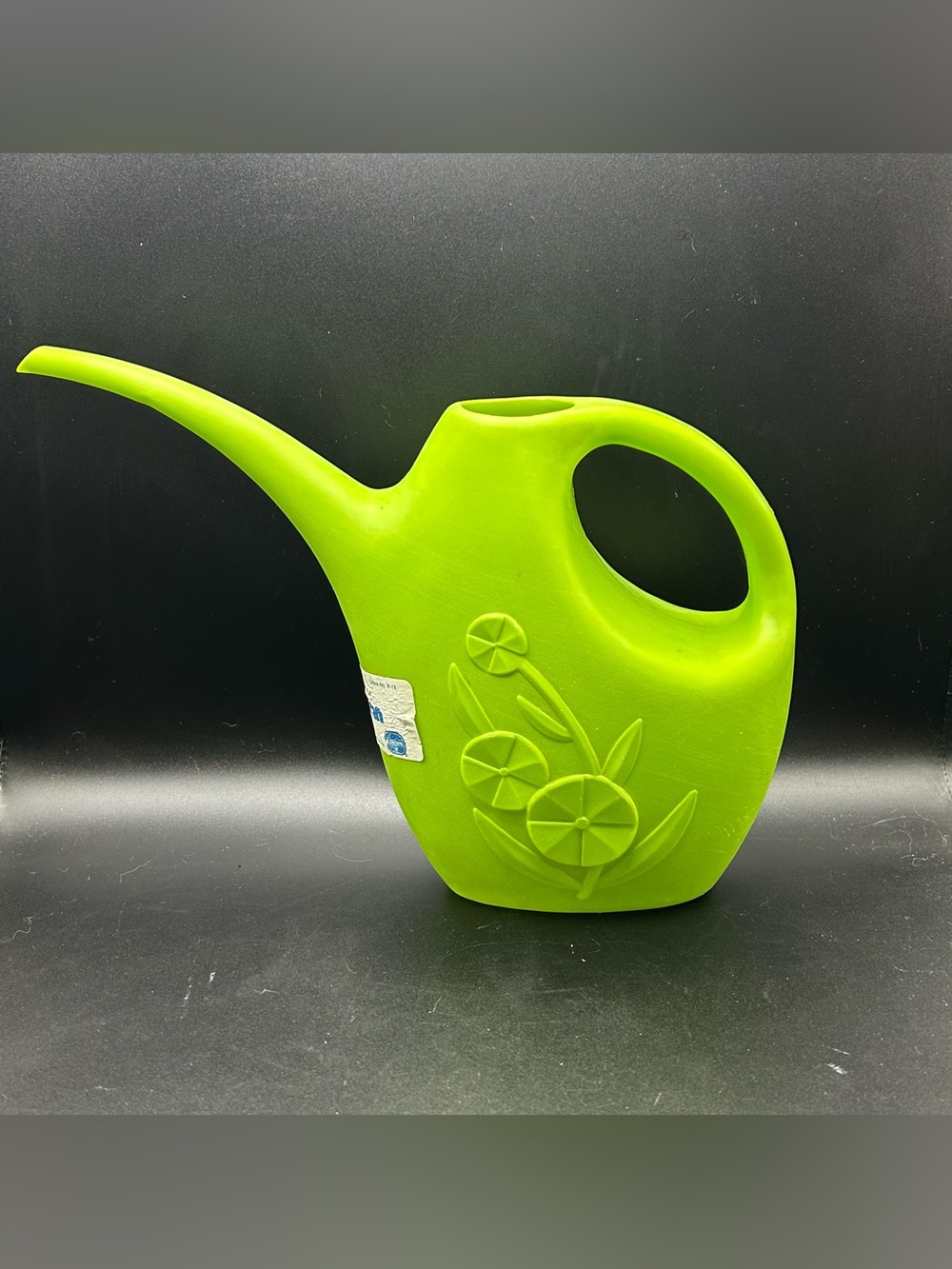 Vintage Lustro Ware Green Watering Can P-11 Flower Retro Mid-Century Plastic USA